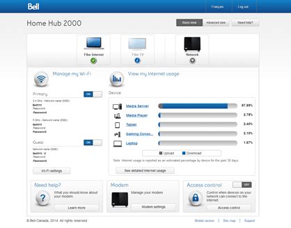 bell 192.168.2.1|Accessing Bell Home Hub .